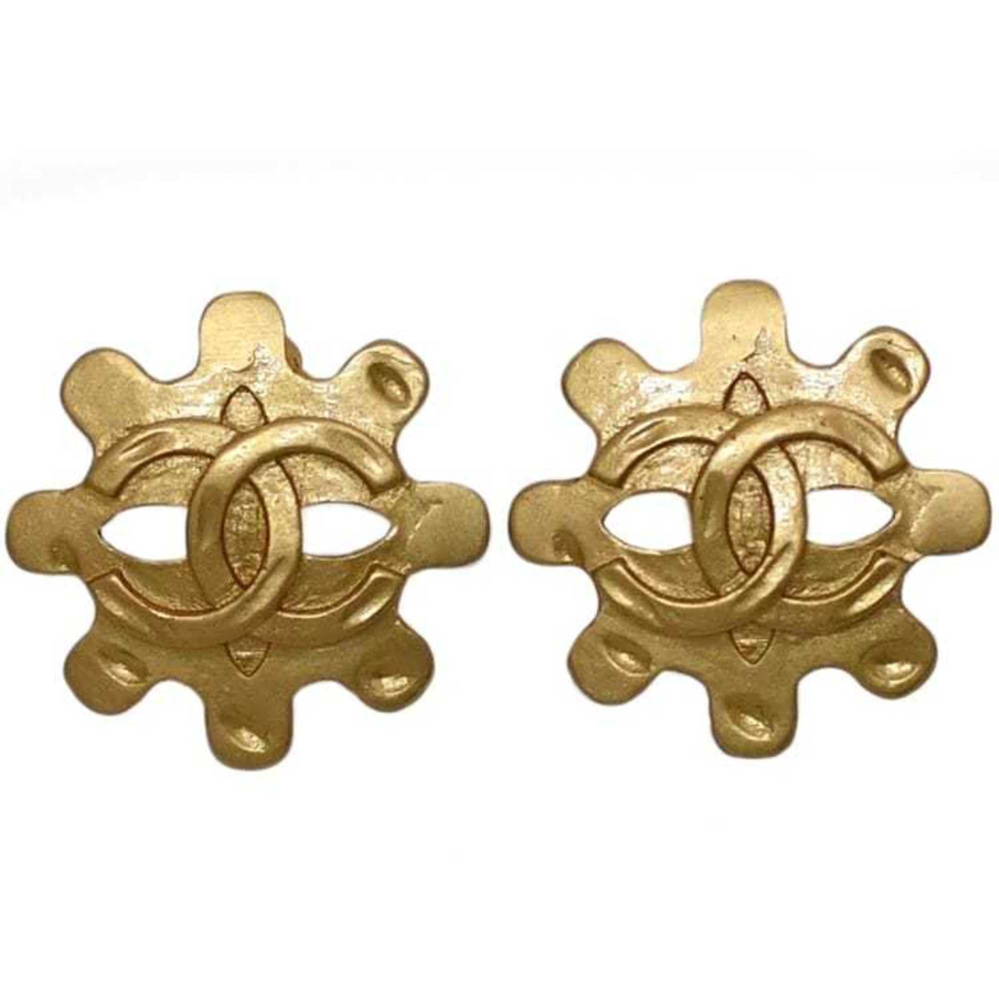 Chanel Chanel Earrings f-22316 Gold Coco Mark GP 95 P CHANEL Women's Men's Ear Point Engraved Clip Size ONE SIZE - 1 Thumbnail