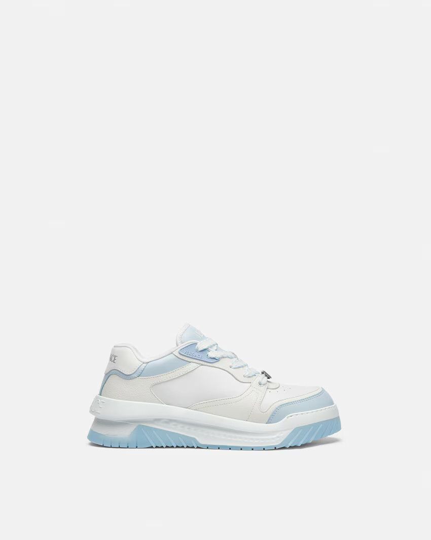 Versace o1s22i1n1224 Odiessea Sneakers in White/Light Blue Size US 12 / EU 45 - 1 Thumbnail