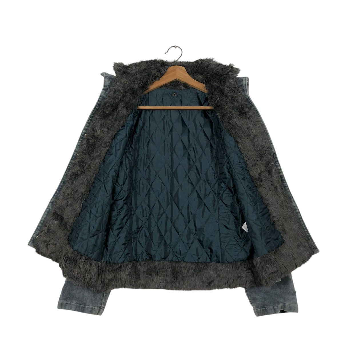 Japanese Brand × Vintage 🔥VINTAGE CROPPED BIKER JACKET DOUBLE COLLAR FUR ISSEY MIYAKE Size US S / EU 44-46 / 1 - 15 Thumbnail