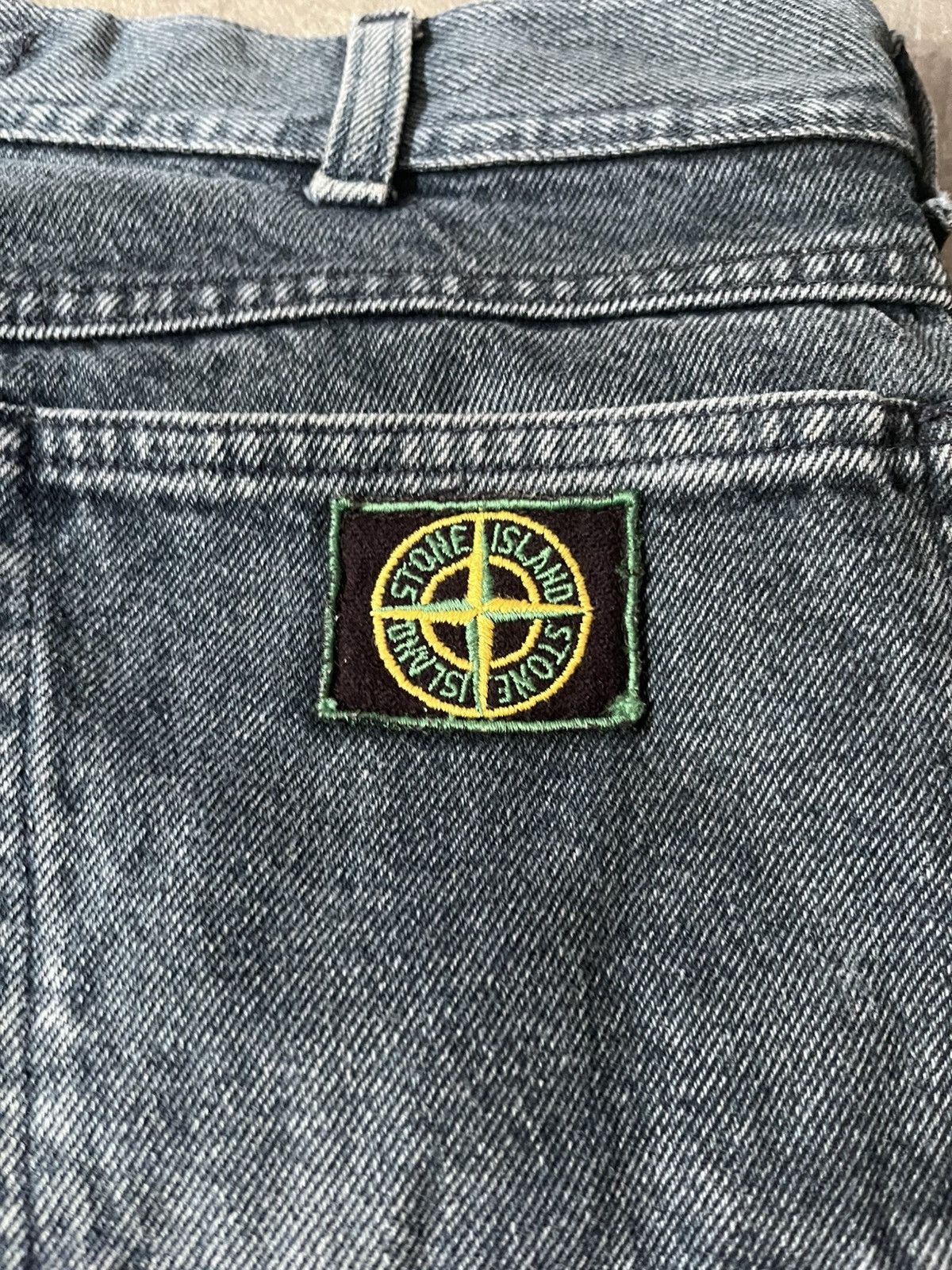 Stone Island Stone Island 90s denim jeans green edge patch Size US 32 / EU 48 - 3 Thumbnail