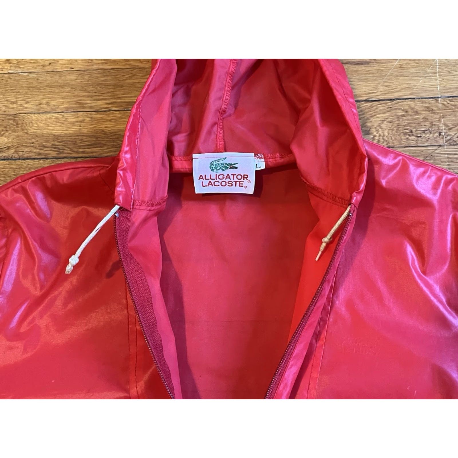 Lacoste VINTAGE Lacoste Rain Windbreaker Poncho Jacket Red Mens Large N/A Size US L / EU 52-54 / 3 - 6 Thumbnail