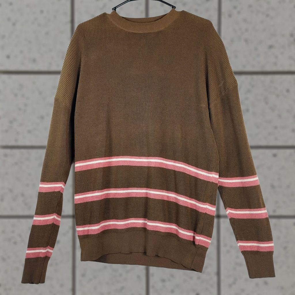 Vintage Pink Lily Lounge Set Womens Medium Brown Pink Stripe Knit Sweater Pants Size M / US 6-8 / IT 42-44 - 1 Thumbnail