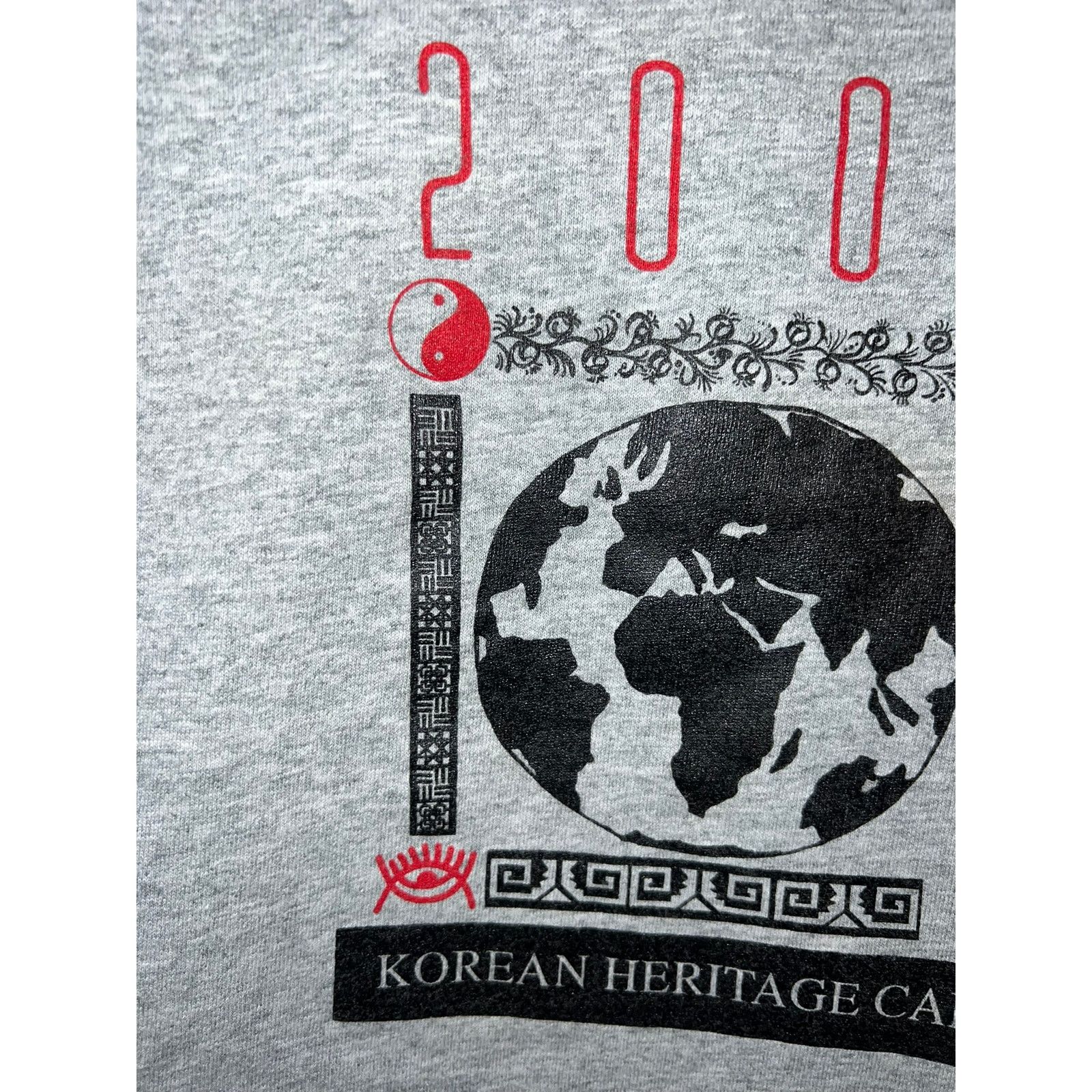 Fruit Of The Loom 2000 Korean Heritage Camp Korea Graphic Earth Gray Shirt XL Size US XL / EU 56 / 4 - 3 Thumbnail