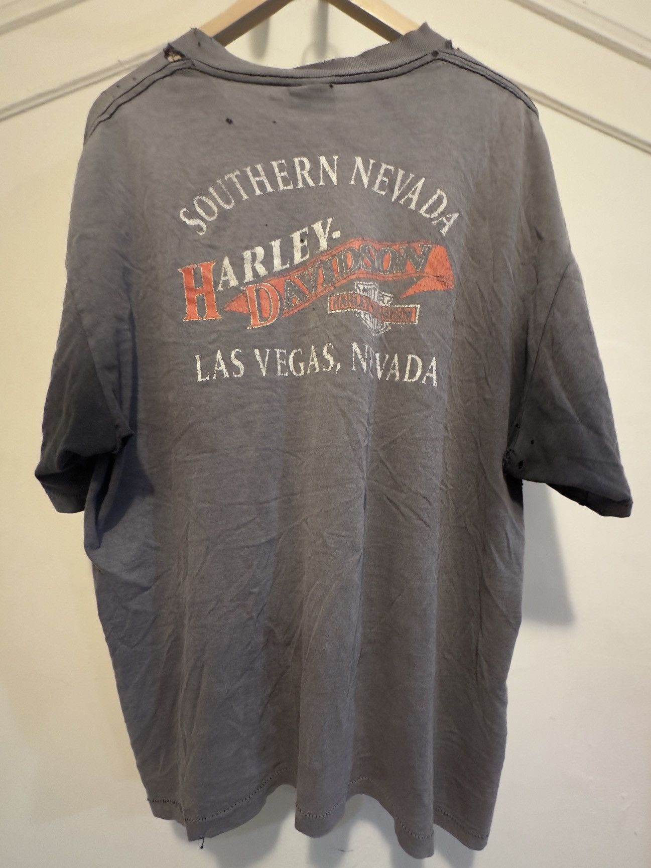Harley Davidson Vintage Harley Davidson Shirt Faded & Distressed Sz XL Size US XL / EU 56 / 4 - 2 Thumbnail
