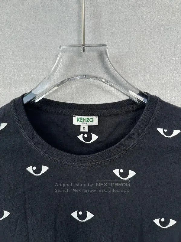 Kenzo KENZO Black Cotton Eye Print Short Sleeve Tee . Size S / US 4 / IT 40 - 4 Thumbnail