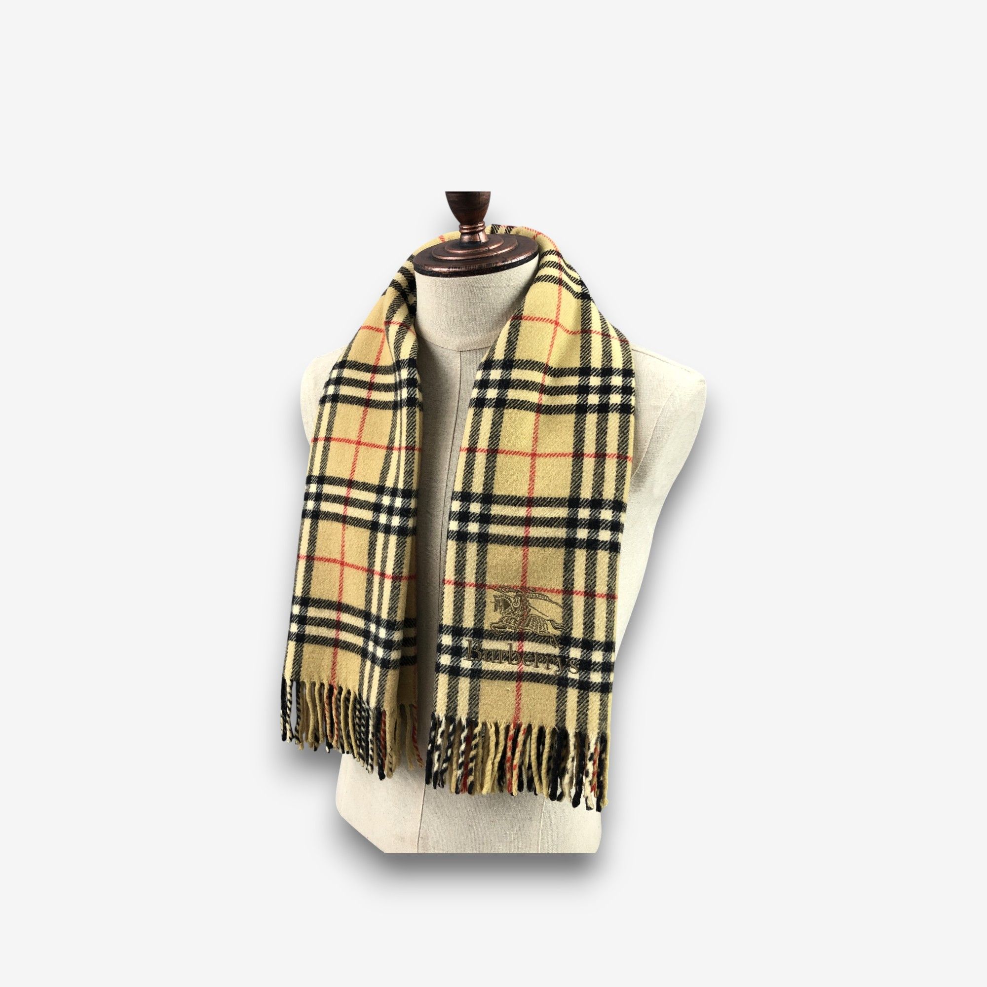 Burberry Vintage Burberry Scarf Muffler Wool Cashmere Scarves. Size ONE SIZE - 2 Thumbnail