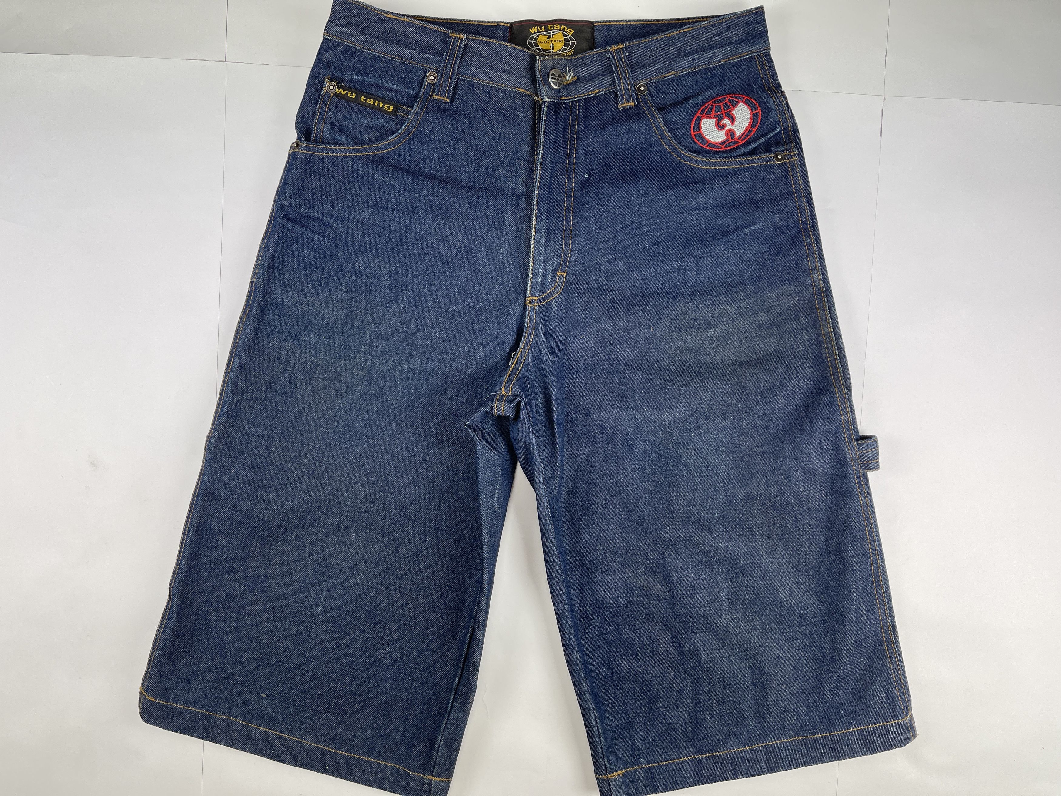 Wu-Tang Clan WU WEAR jeans shorts, vintage baggy, Wu-Tang Clan 90s Y2K 28 Size US 28 / EU 44 - 6 Thumbnail