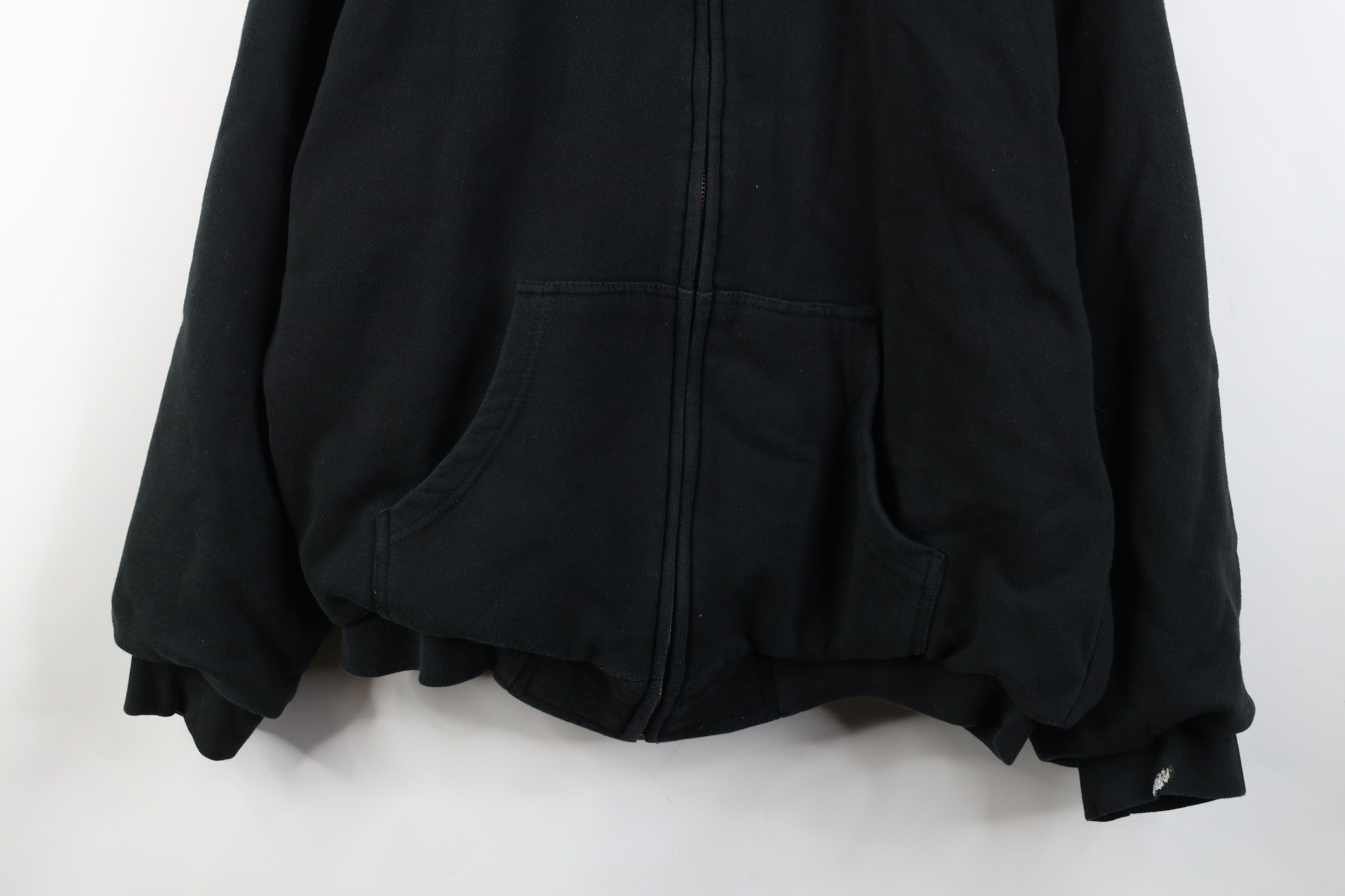 Vintage Vintage 90s Streetwear Thermal Waffle Lined Hoodie Black Size US XXL / EU 58 / 5 - 3 Thumbnail