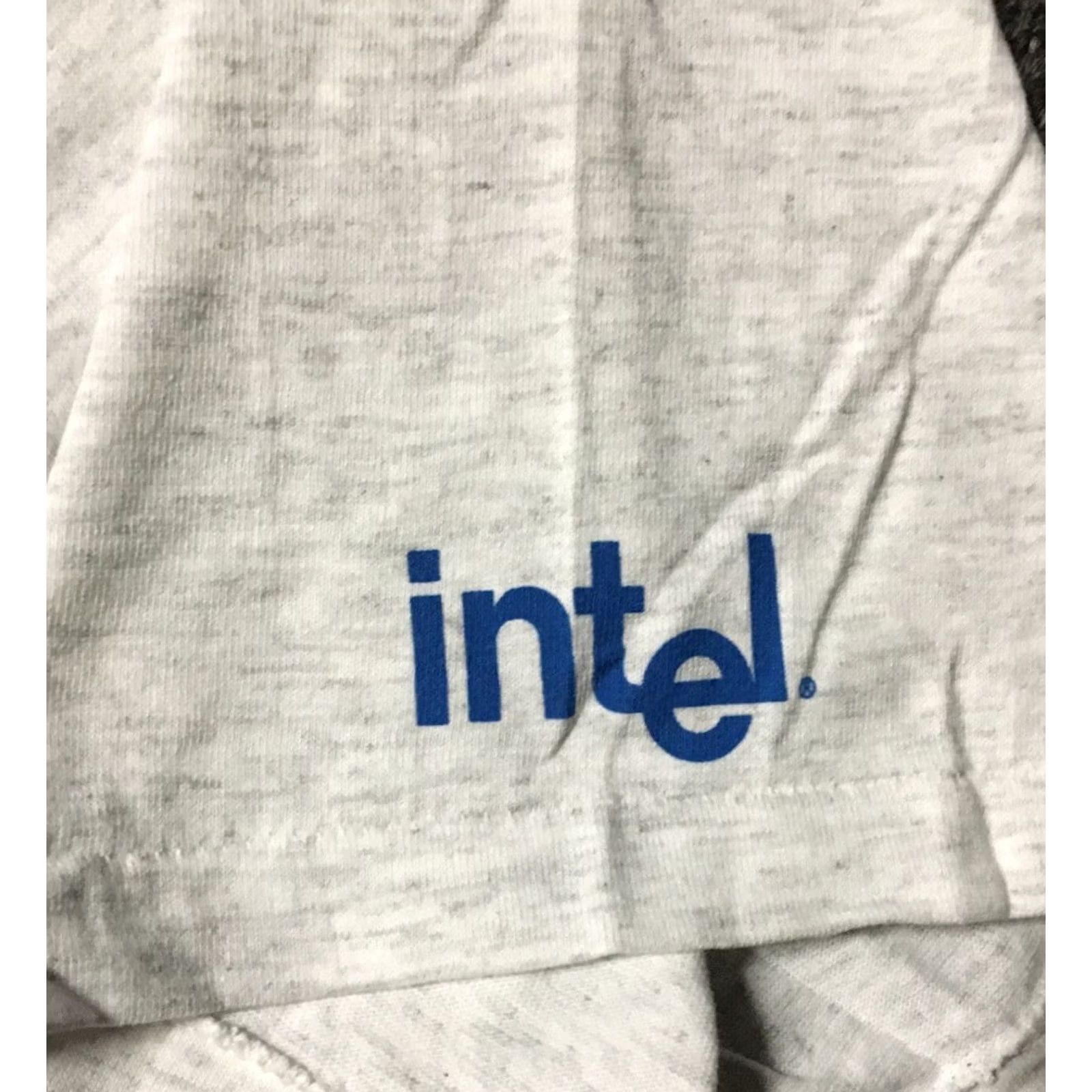 Apple VINTAGE Intel i960 Promo Shirt XL Gray Short Sleeve Crew Neck Men T-Shirt 90s Vintage Grunge Tech Logo Shirt Size US XL / EU 56 / 4 - 3 Thumbnail