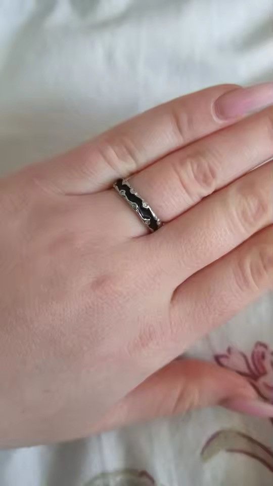 Japanese Brand × Vintage Kpop Goth Punk Vintage Double Oil Drip Open Rings for Women Size ONE SIZE - 3 Thumbnail