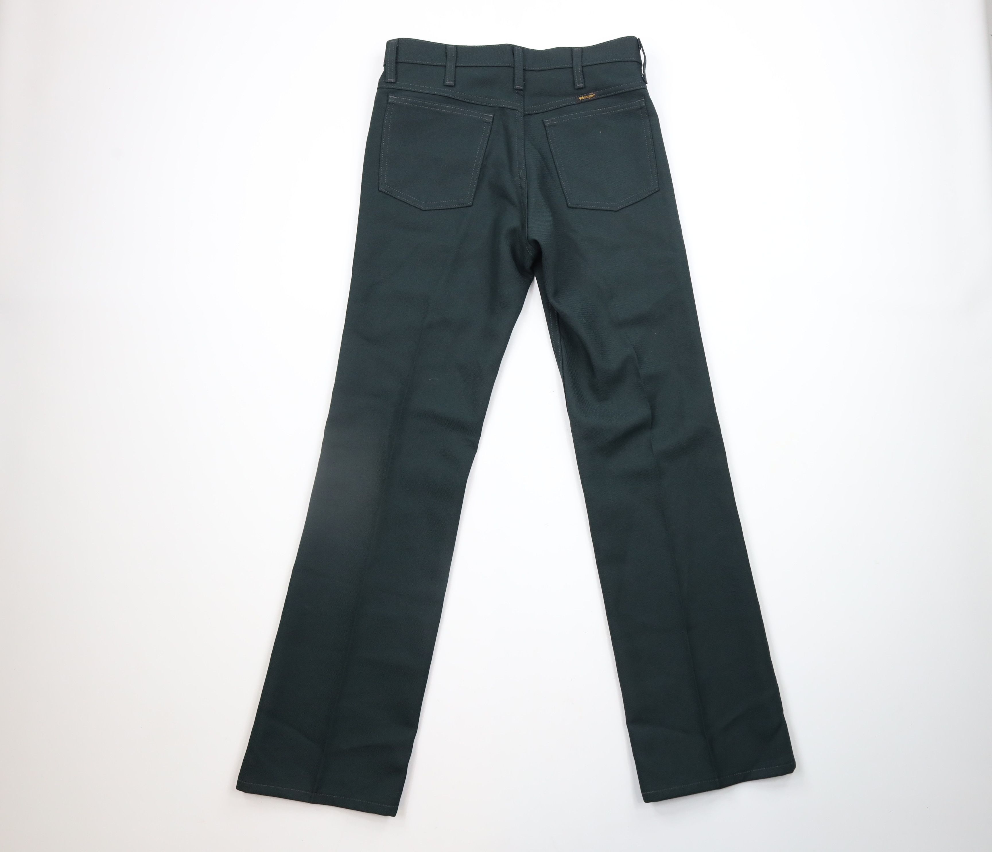 Vintage × Wrangler Vintage 90s Wrangler Wide Leg Bootcut Pants Green Polyester Size US 31 - 8 Thumbnail