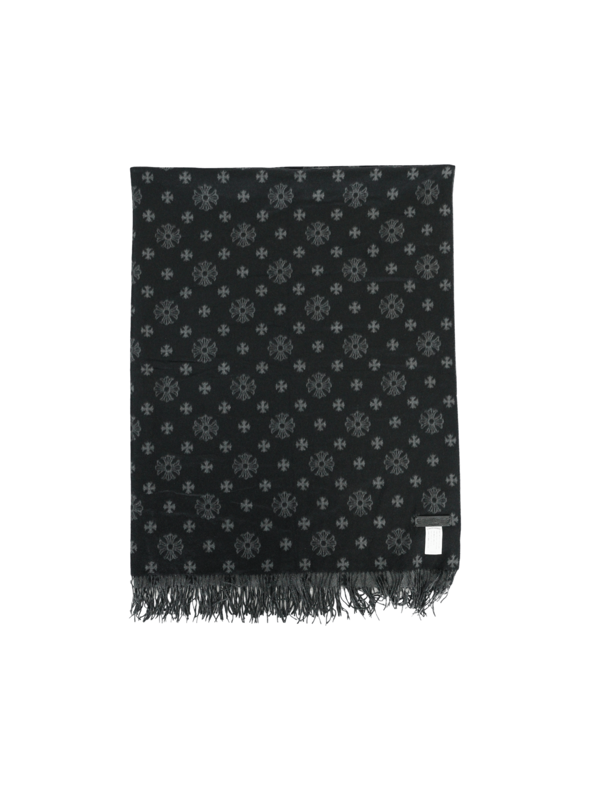 クロムハーツ CEMETERY CROSS SILK SCARF Chrome Hearts Cemetery Cross Silk Scarf Blue | Grailed