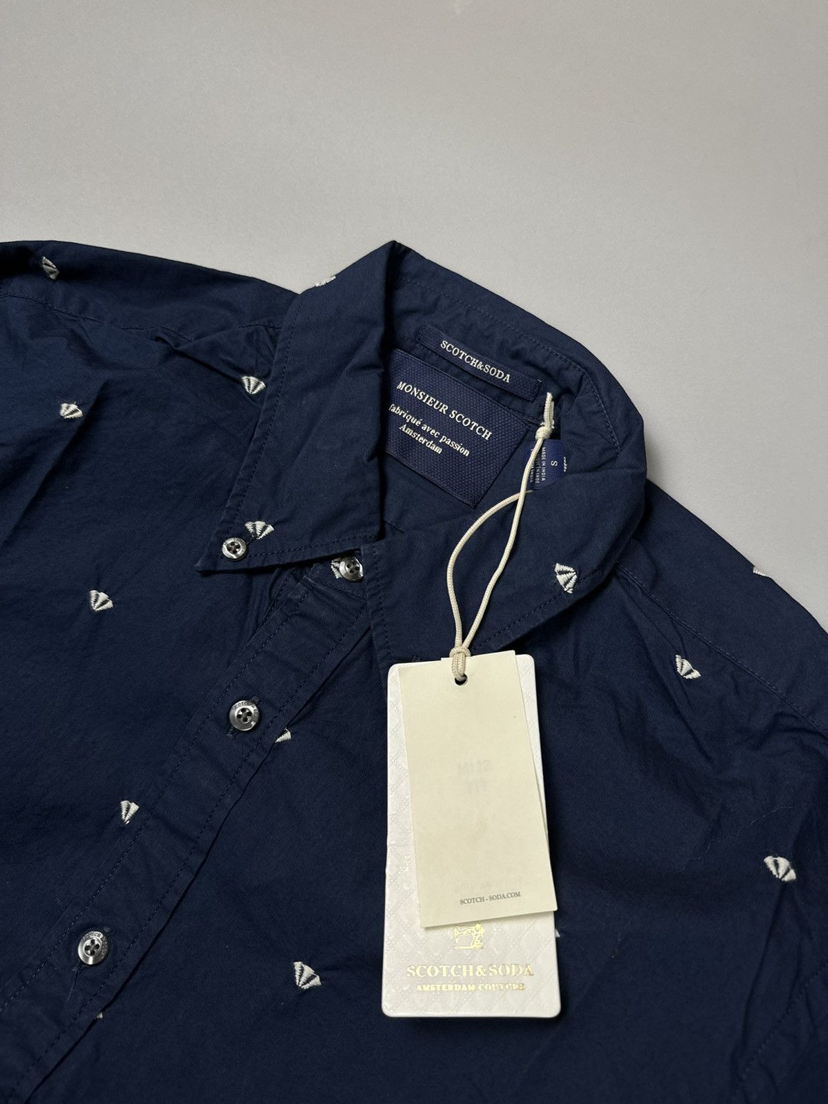 Scotch & Soda Scotch&soda Blue Buttoned Shirt monogram Size US S / EU 44-46 / 1 - 3 Thumbnail