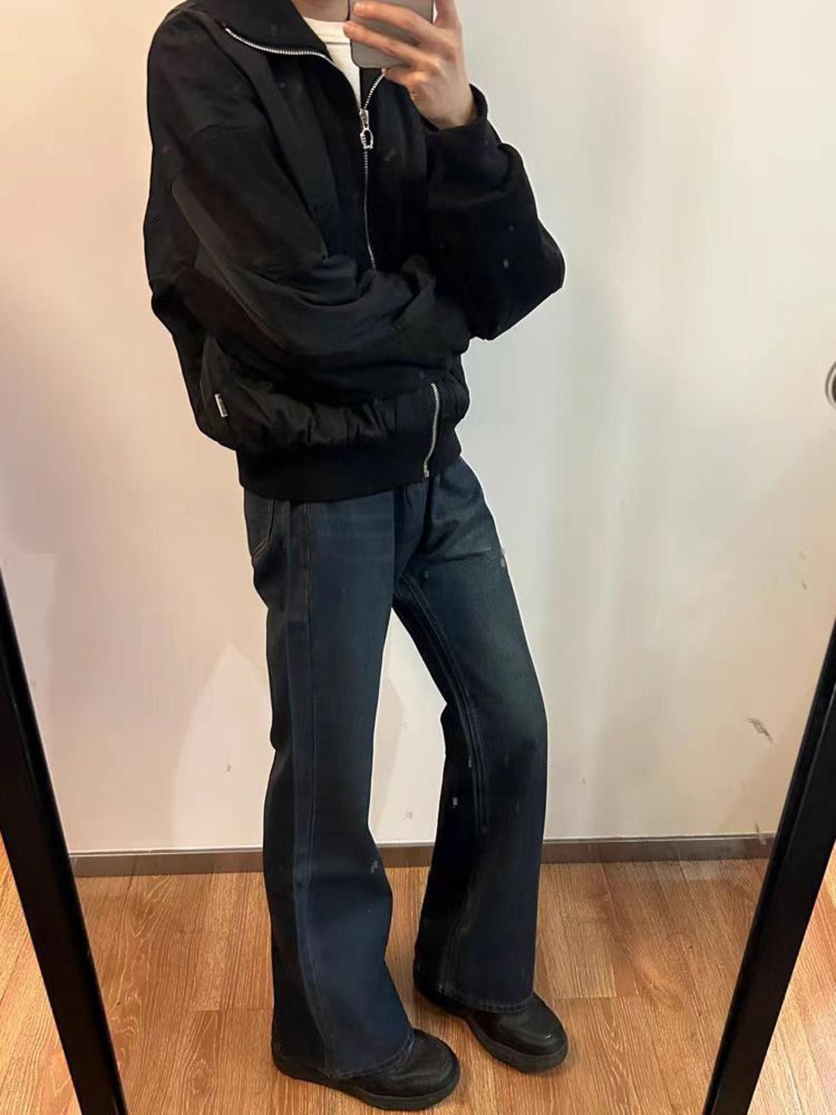Other Vintage Fade Wax Coated Flare Jeans, Wide Leg Jeans Size US 32 / EU 48 - 5 Thumbnail