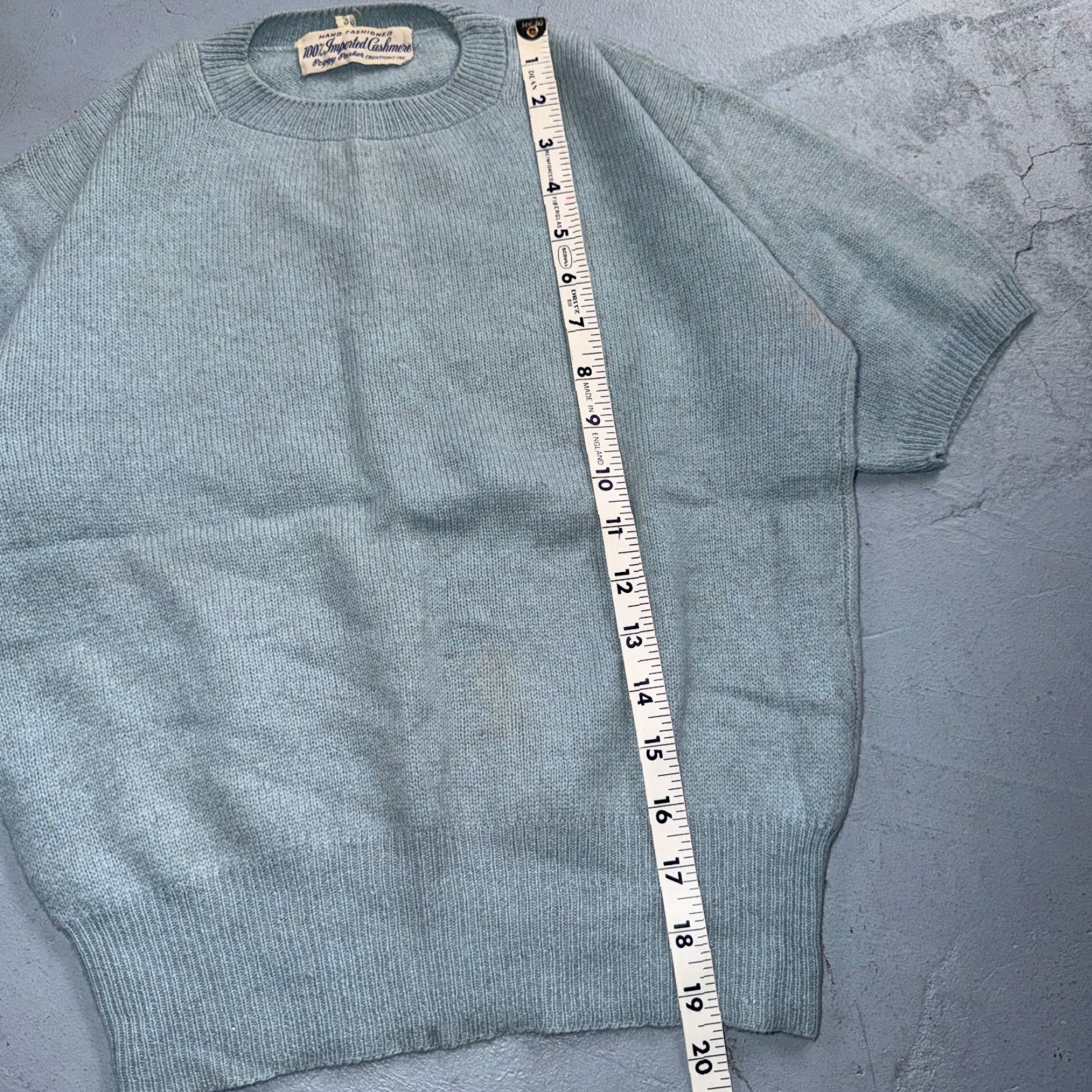 Vintage VINTAGE Peggy Parker Wool Cashmere Sweater Rockabilly Womens 1940s 1950s Blue Knit M Size M / US 6-8 / IT 42-44 - 2 Thumbnail