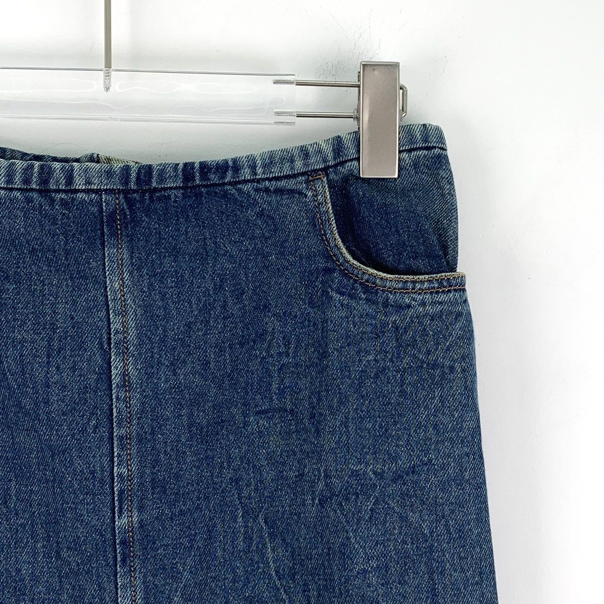 Sportmax Sportmax Dark Blue Cotton Casual Denim Skirt K26WX Size 25" / US 0 / IT 36 - 3 Thumbnail