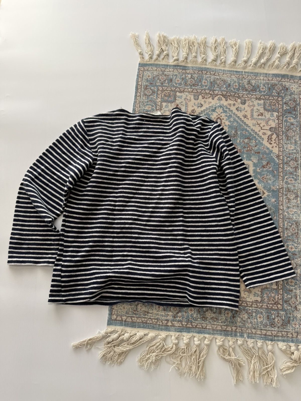 Maison Kitsune Maison Kitsune 4/5 Sleeve Stripe Sweatshirt Size US L / EU 52-54 / 3 - 6 Thumbnail