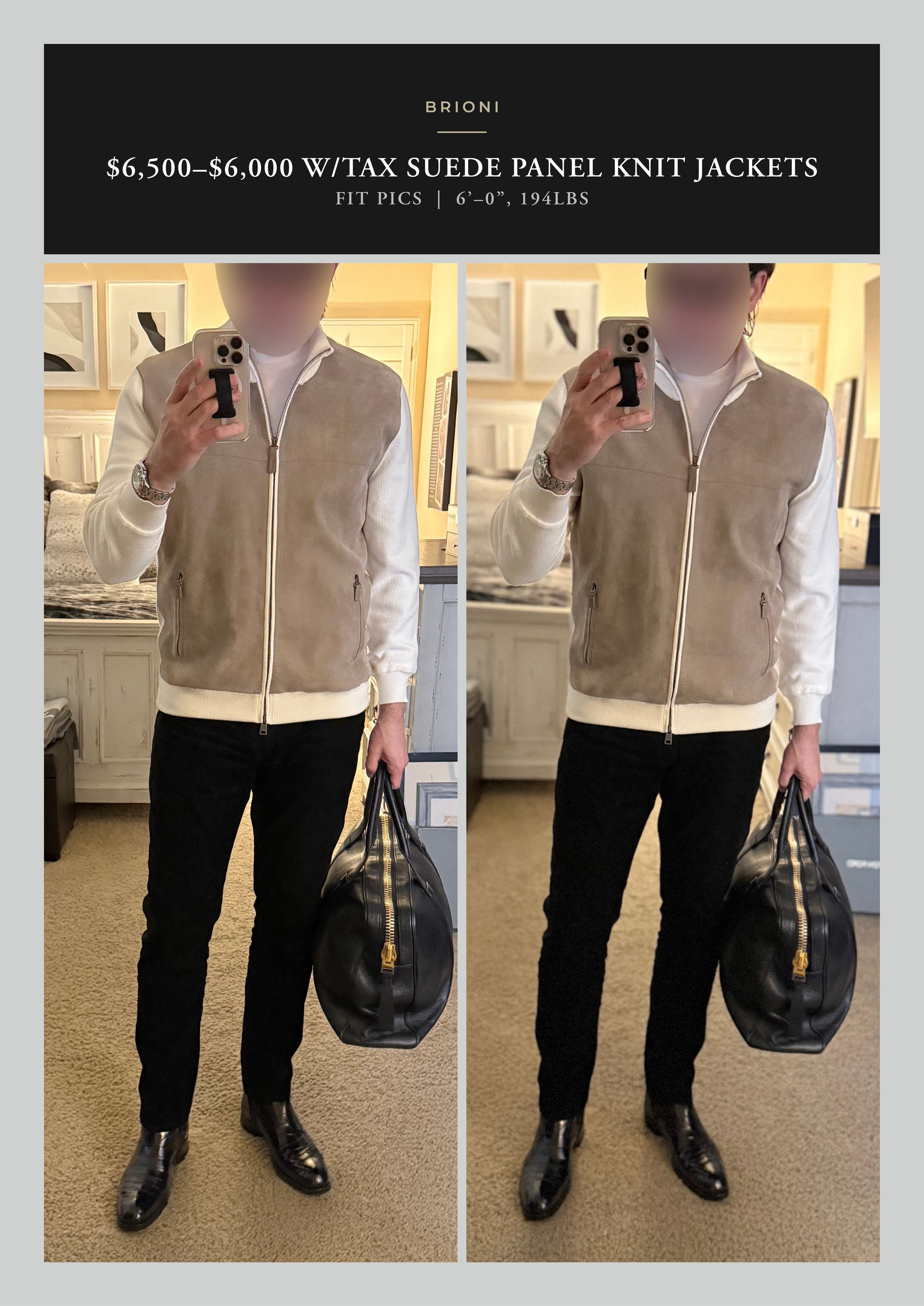 Brioni Best Dressed Rare $6K w/tax Suede / White Cashmere Knit Size US L / EU 52-54 / 3 - 16 Thumbnail