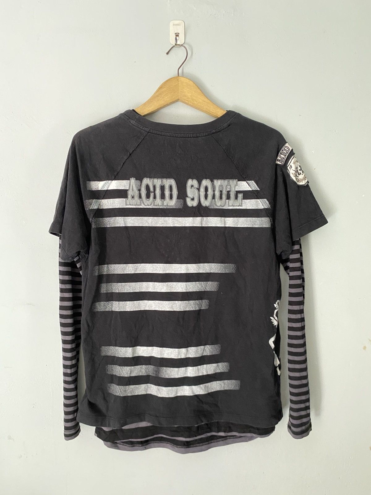 If Six Was Nine × Japanese Brand × Le Grande Bleu (L.G.B.) Litmus acid soul double layers 2in1 striped tshirt Size US M / EU 48-50 / 2 - 2 Thumbnail