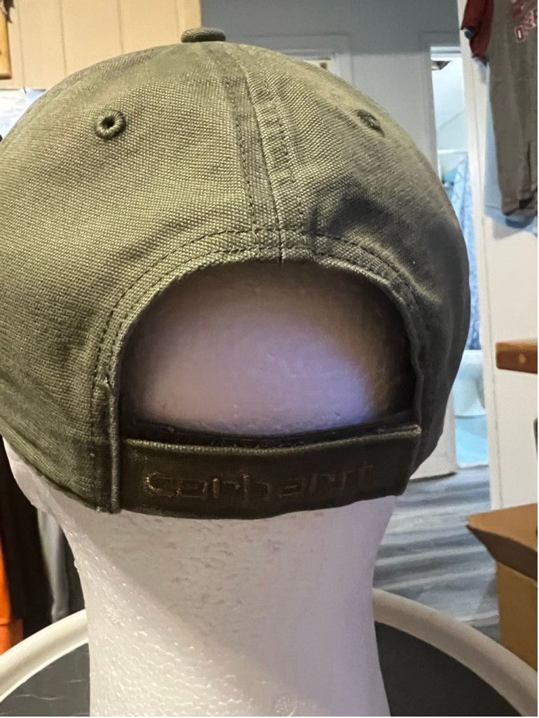 Carhartt Men's Carhartt Olive Green Tan Leather Patch Baseball Cap Size ONE SIZE - 3 Thumbnail