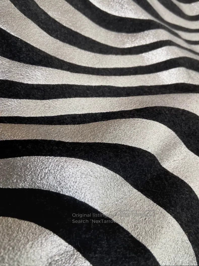 Dries Van Noten Dries Van Noten Runway-Style Similar Silver Wave Pattern D Size 39" - 4 Thumbnail