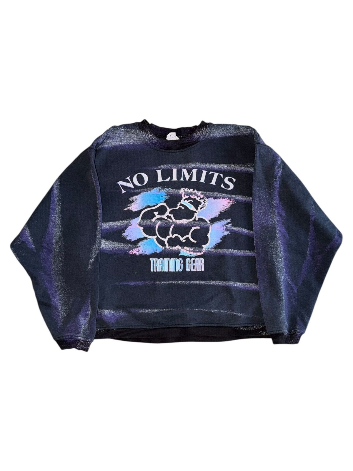 Vintage Vintage 90s no limits training gear bodybuilding gym sweater Size US L / EU 52-54 / 3 - 6 Thumbnail