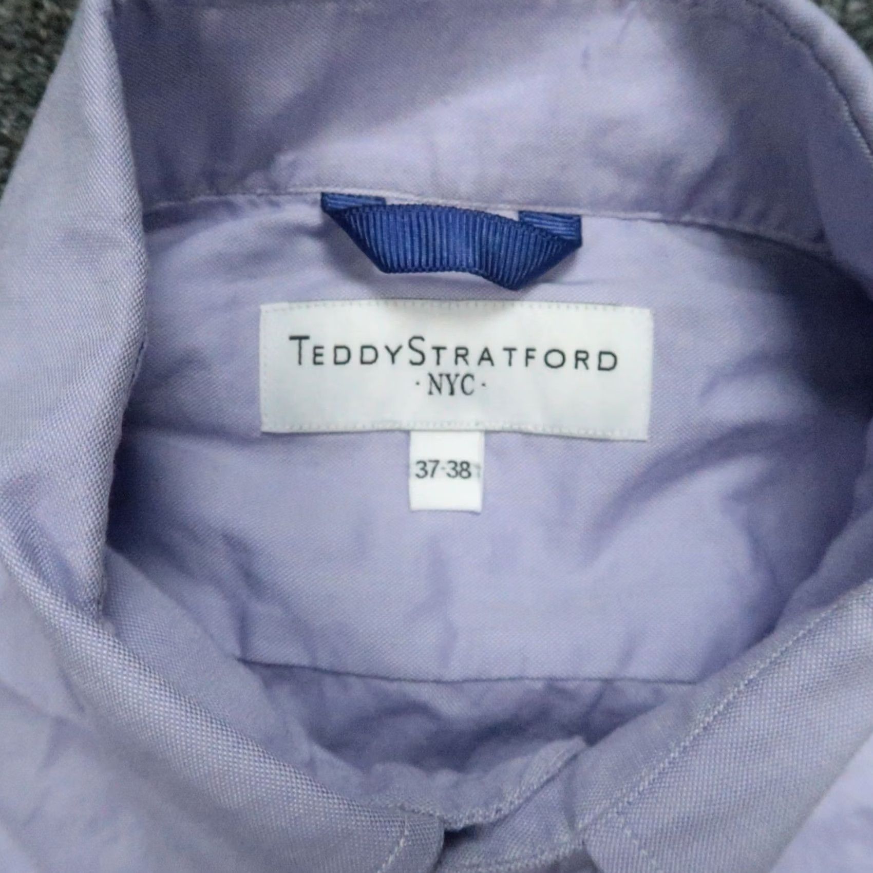 Vintage VINTAGE Teddy Stratford Shirt Men Medium Purple Zip Oxford Long Sleeve 37-38 Size US M / EU 48-50 / 2 - 3 Thumbnail