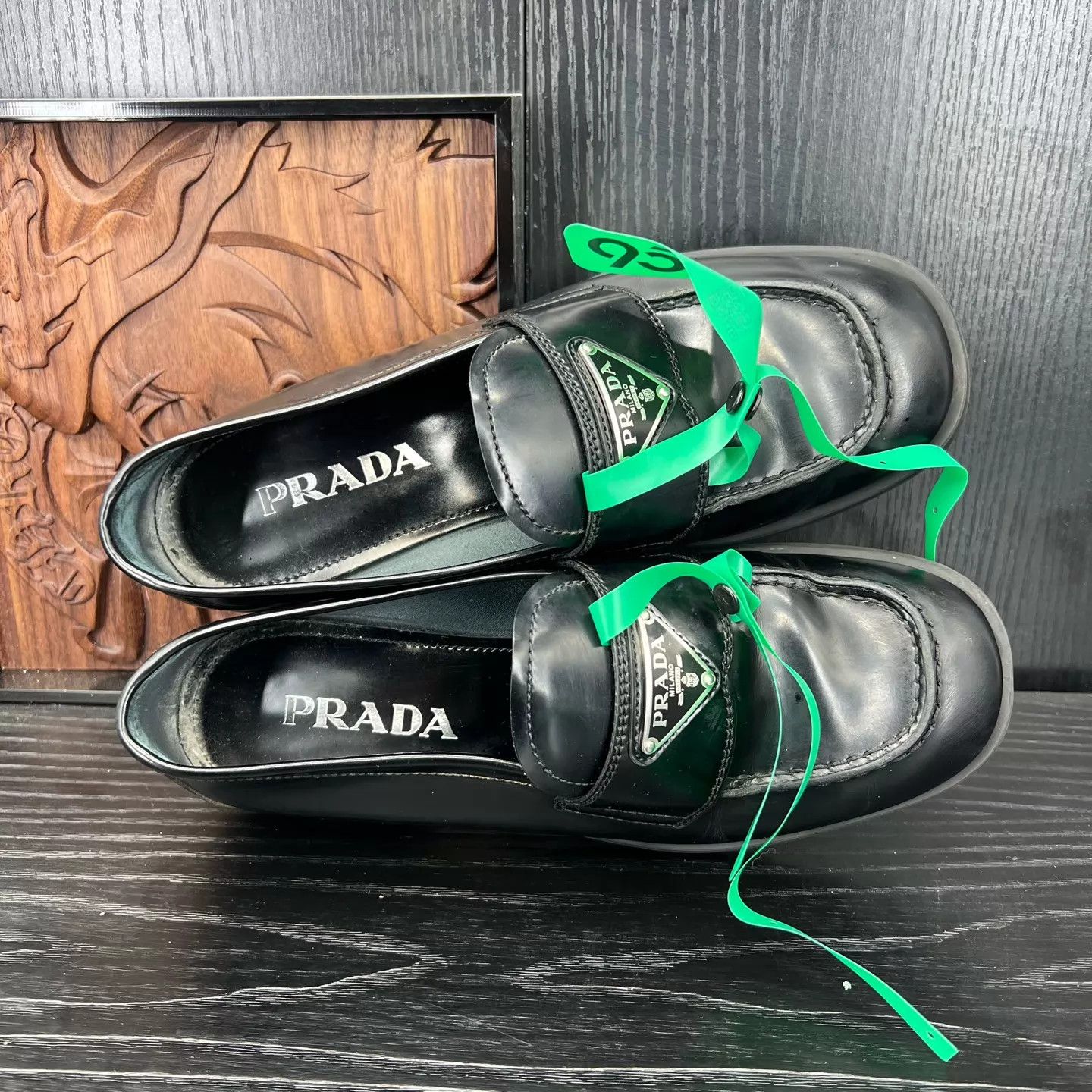 Prada PRADA Leather Glossy Loafer 36.5 New Size US 6 / IT 36 - 6 Thumbnail