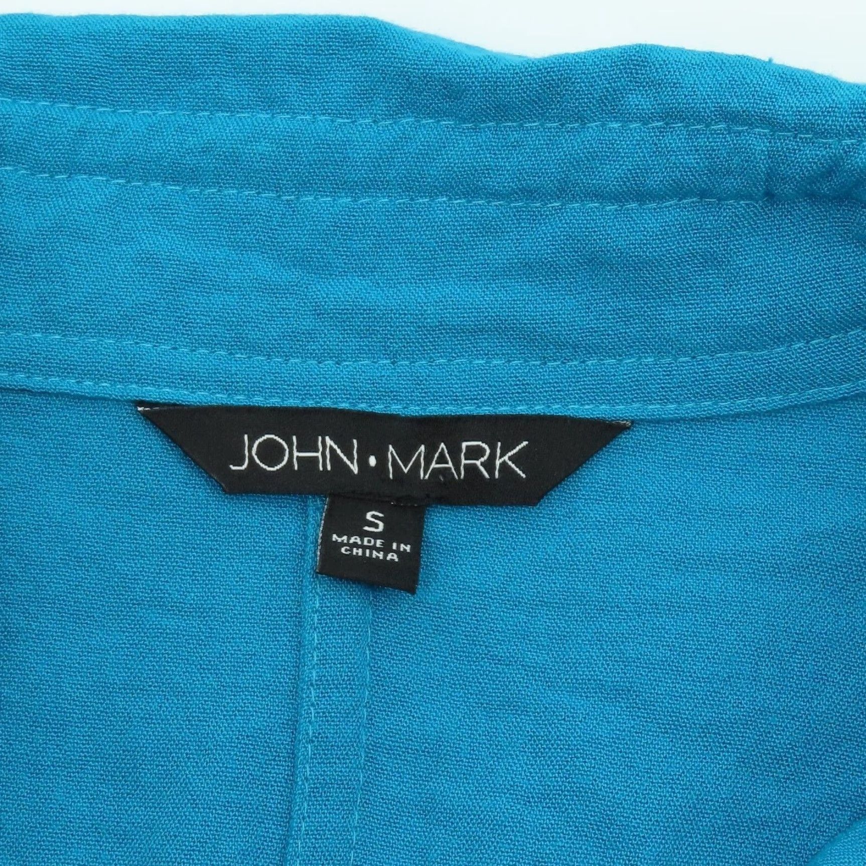 Vintage JOHN MARK Womens Small Blue Collared Lagenlook Flowy Button Front Shirt Blouse Size S / US 4 / IT 40 - 7 Thumbnail