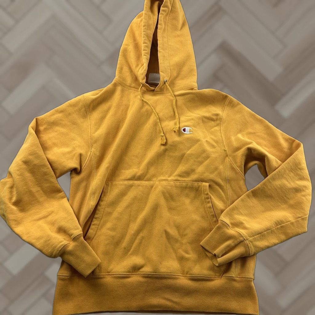 Champion Champion Reverse Weave Pullover Hoodie Sweatshirt Men S Yellow Pullover Hoodie Reverse Weave Yellow Mens S Champion Reverse Weave Size US S / EU 44-46 / 1 - 1 Thumbnail