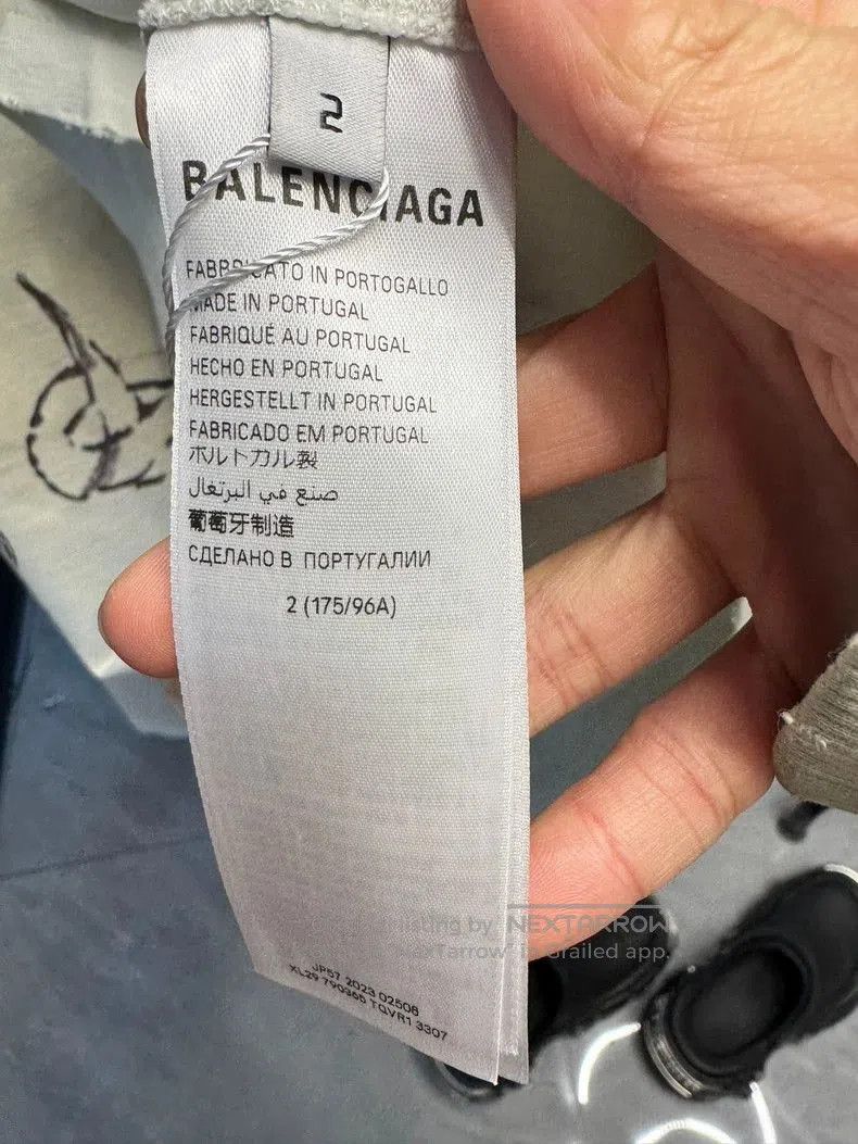 Balenciaga Balenciaga new 24ss dirty worn tattooed long sleeved shirt. Size US M / EU 48-50 / 2 - 5 Thumbnail