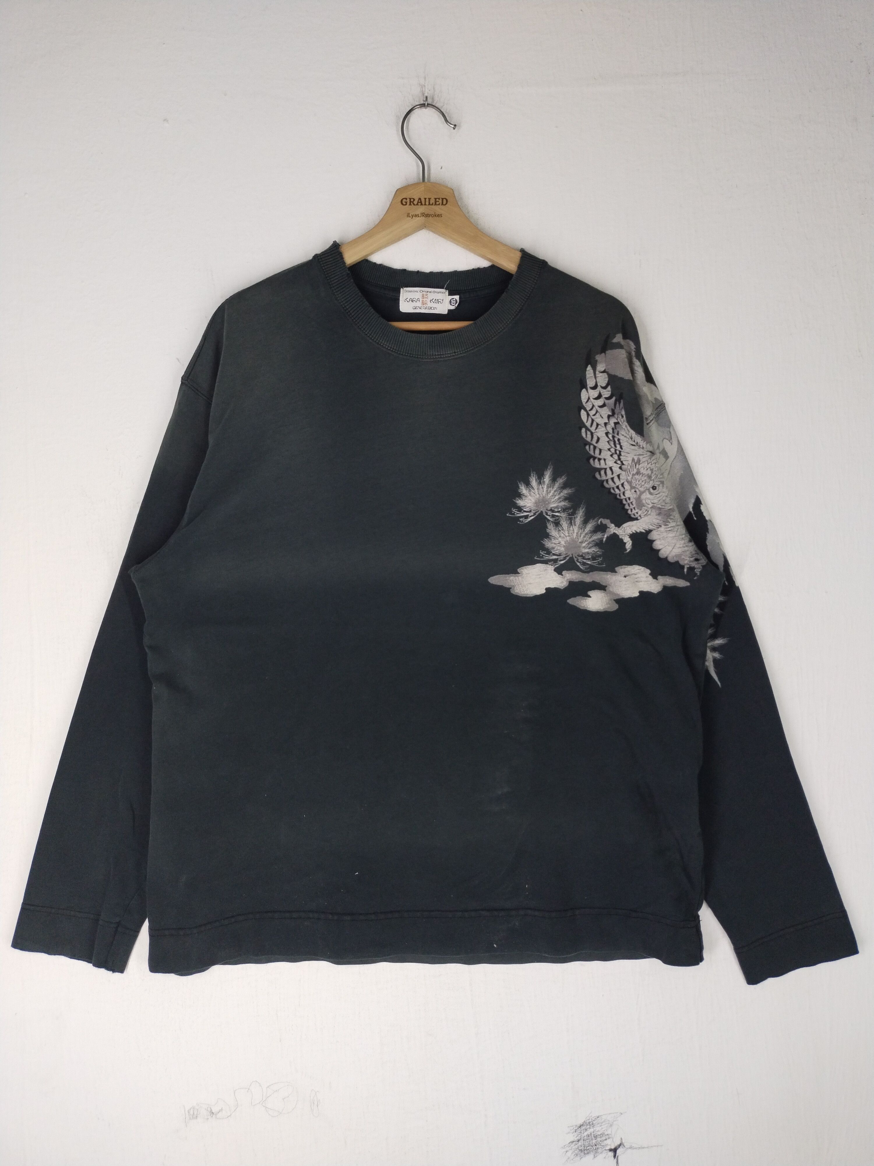Vintage Vintage Sukajan Eagle Generation Kara Kuri Sweatshirt Size US L / EU 52-54 / 3 - 2 Thumbnail