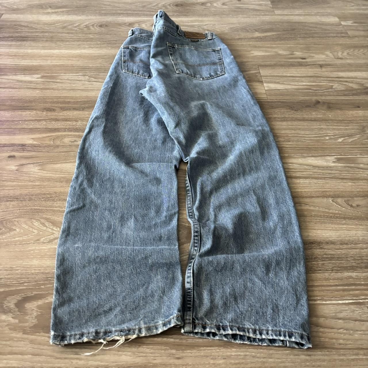 Vintage Crazy Vintage Y2K/2000s Grunge Dark Wash Essential Denim Jeans! 35x30 Size US 35 - 4 Thumbnail