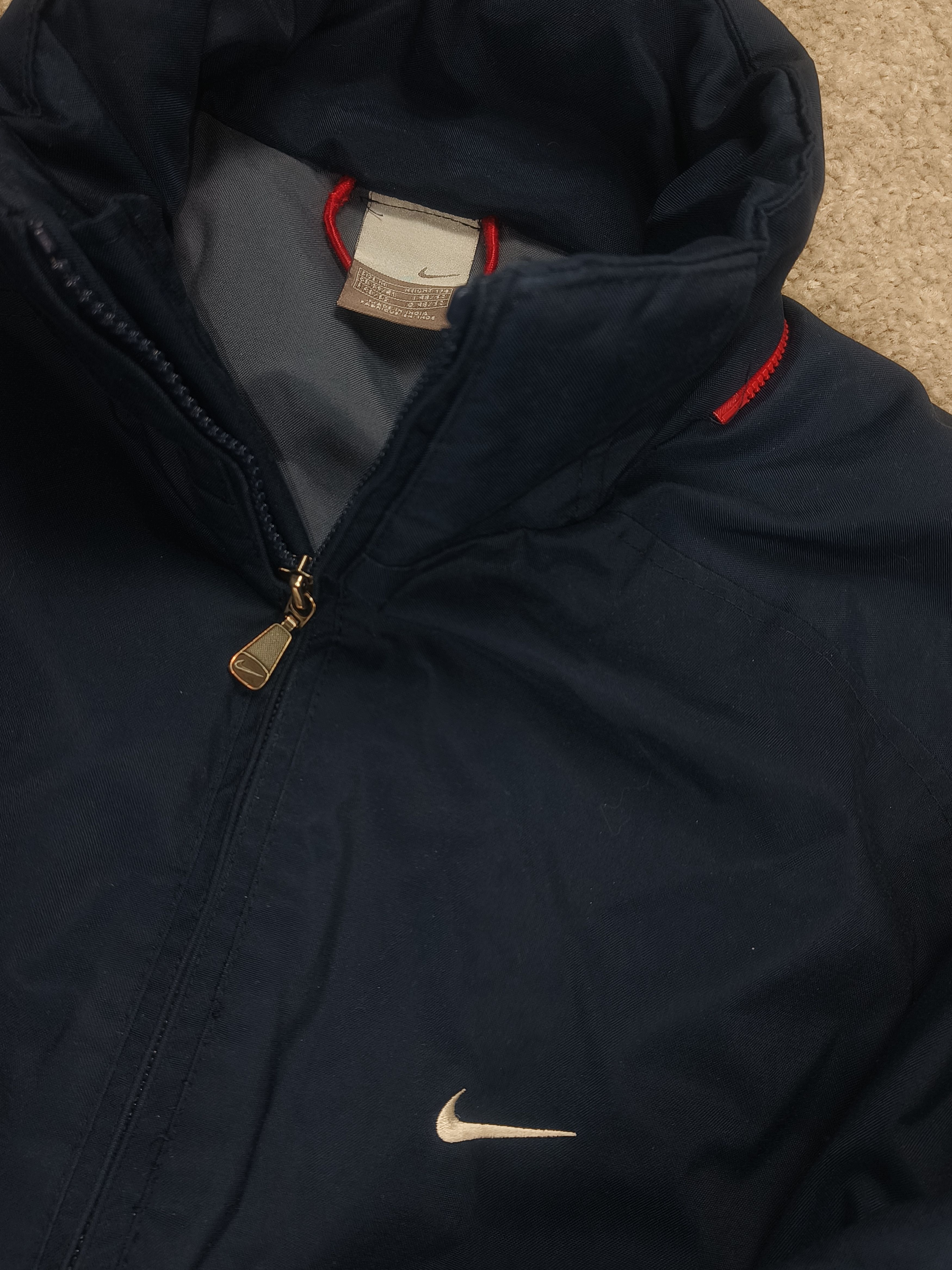 Nike Nike Big Swoosh Navy Blue Gray Full Zip Track Winter Jacket Size US M / EU 48-50 / 2 - 4 Thumbnail