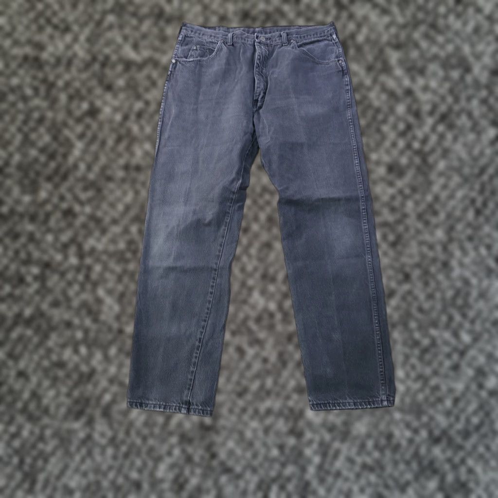 Wrangler VINTAGE Wrangler Jeans Men’s 38x32 Black Denim Wrangler straight Jeans 5-Pocket Distressed Cowboy USA Mexico Size US 38 / EU 54 - 1 Thumbnail