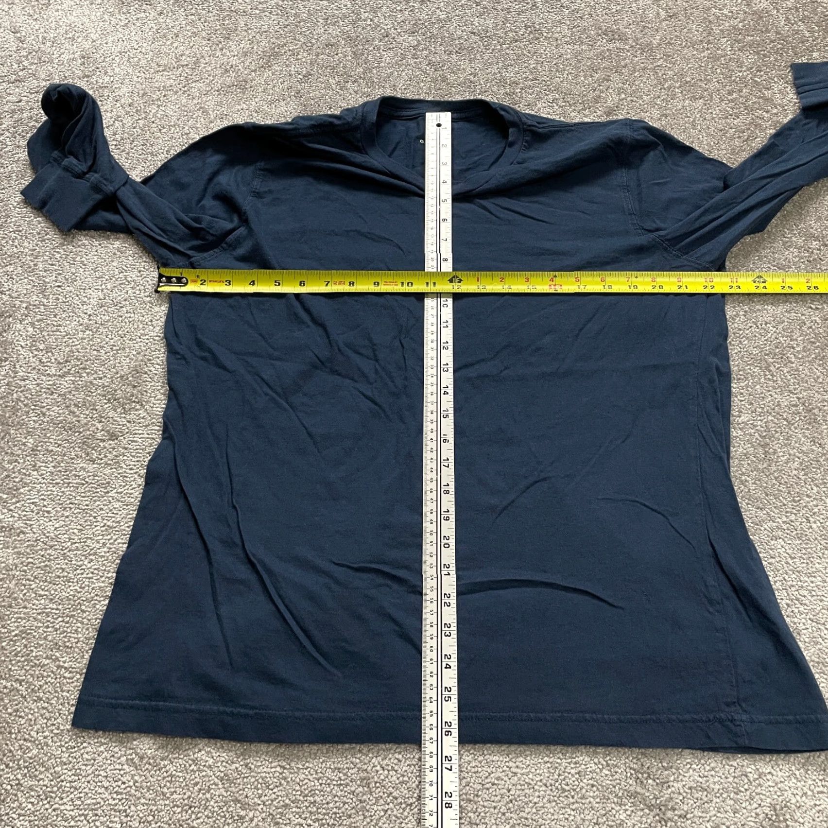 George George Crew Neck Long Sleeve T-Shirt Mens XL Blue Cotton Casual Outdoor Tee Size US XL / EU 56 / 4 - 6 Thumbnail