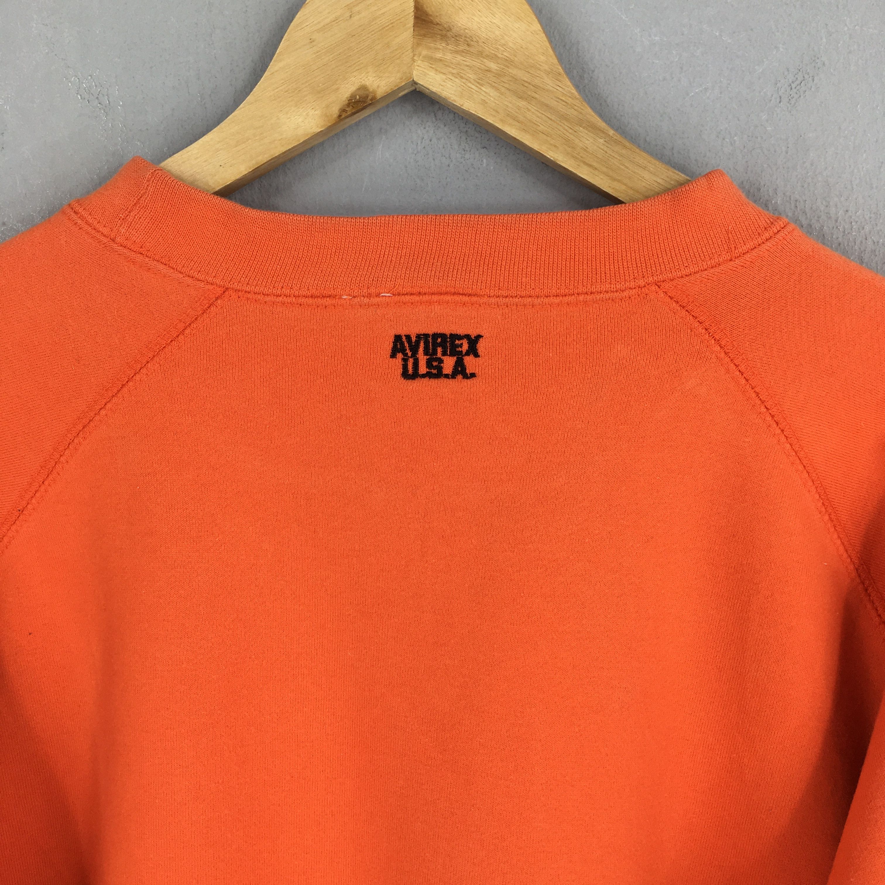 Avirex Vintage 90s Avirex Usa Plain Orange Sweater Large Size US L / EU 52-54 / 3 - 8 Thumbnail