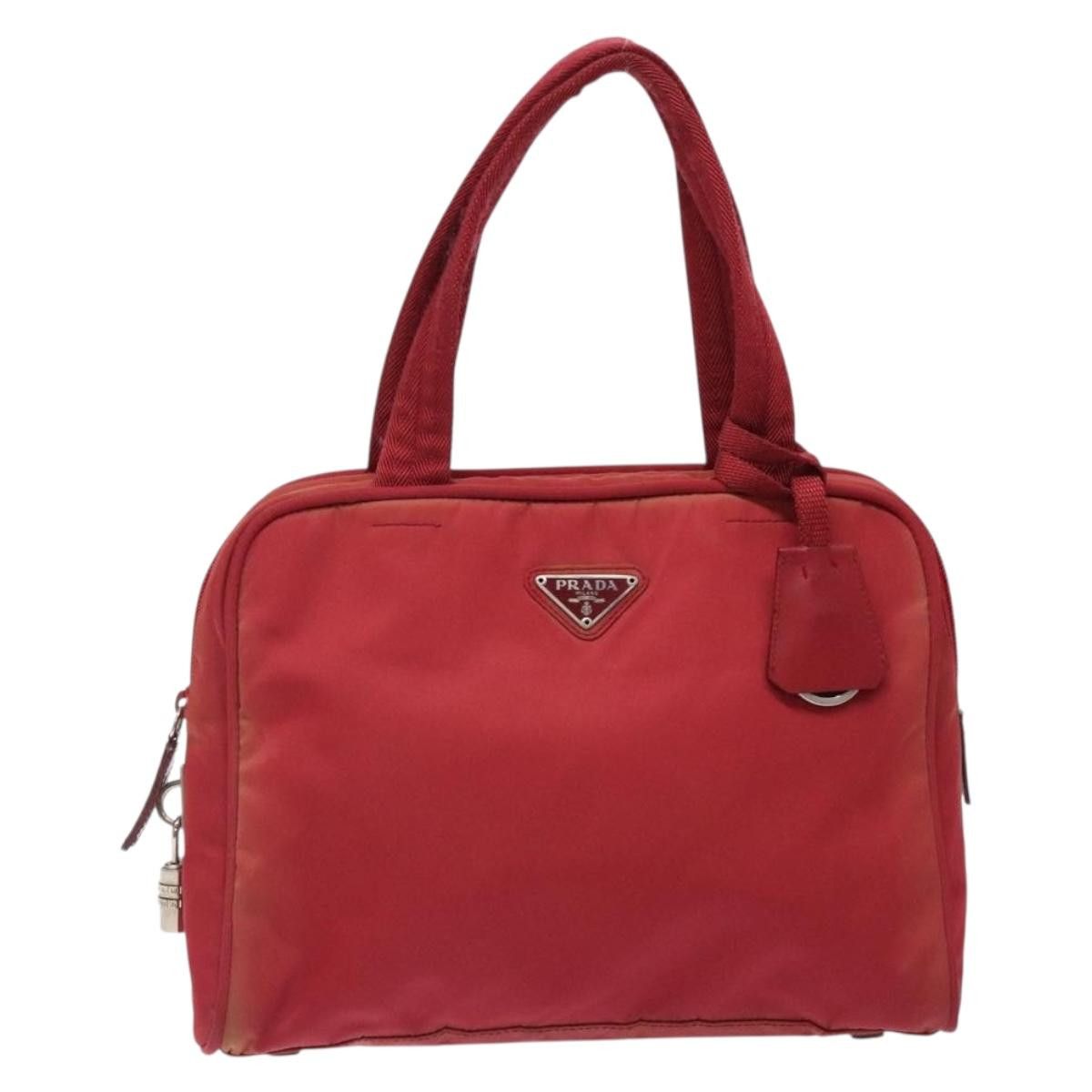 Prada PRADA Hand Bag Nylon Red Silver Size ONE SIZE - 2 Thumbnail