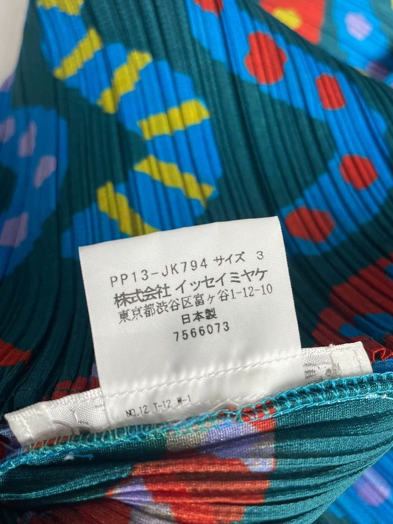 Issey Miyake Issey Miyake size:3 Blue pleated snake top with short slee Size XS / US 0-2 / IT 36-38 - 3 Thumbnail
