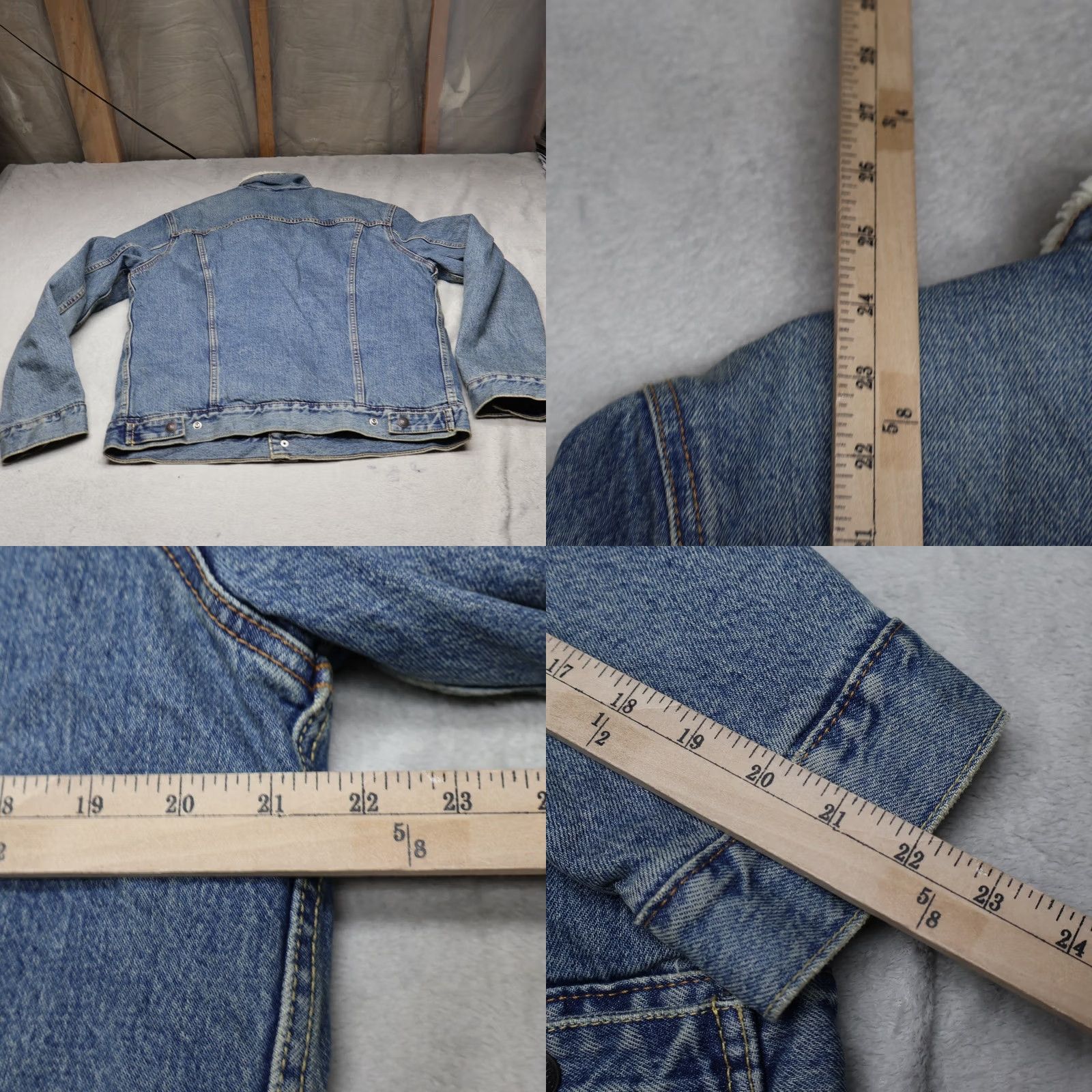 Levi's Levi's Jacket Men Medium Denim Sherpa Lined Classic Trucker Rugged Blue Size US M / EU 48-50 / 2 - 8 Thumbnail