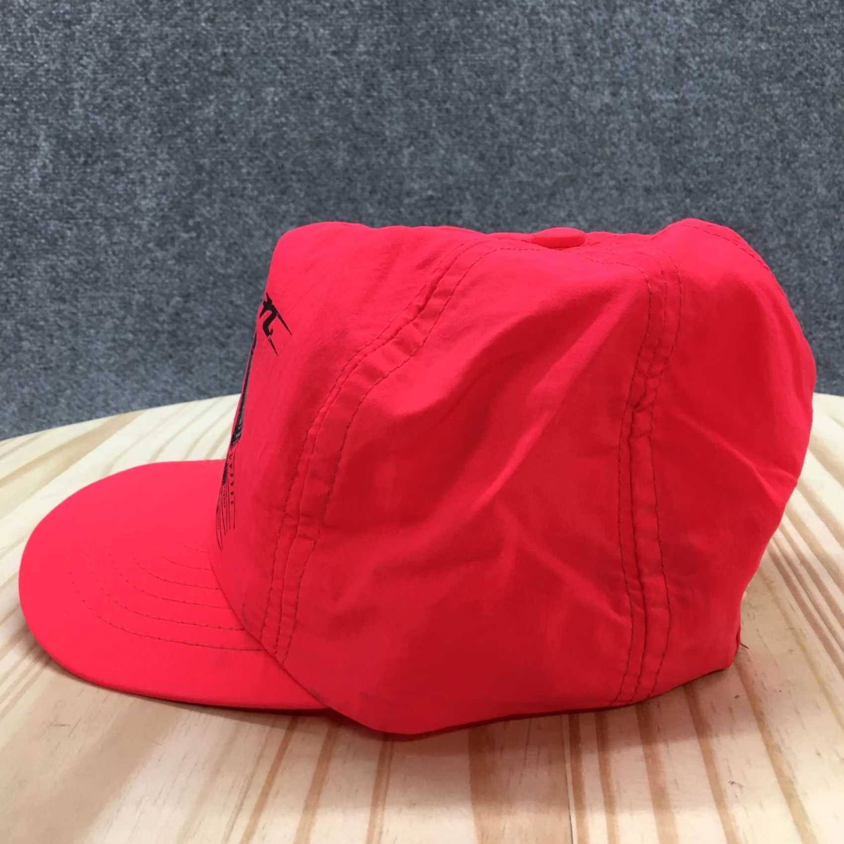 Vintage Snap On Baseball Hat Men Pink One Size Adjustable Curved Brim Embroidered Logo Size ONE SIZE - 5 Thumbnail
