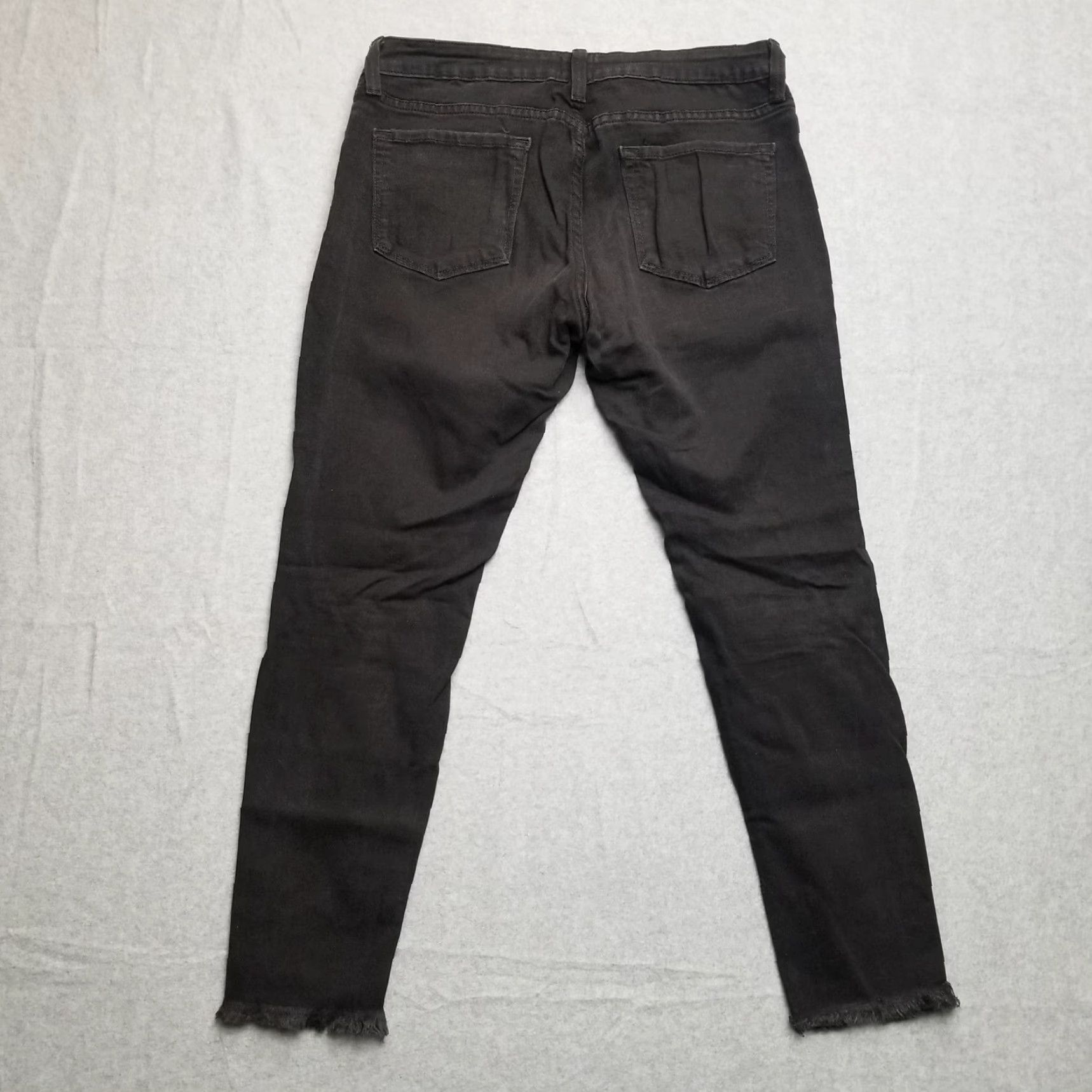 Denime JB Jeans Womens 30 Straight Leg Black Denim Stretch Distressed Jeggings Casual Size 30" / US 8 / IT 44 - 7 Thumbnail