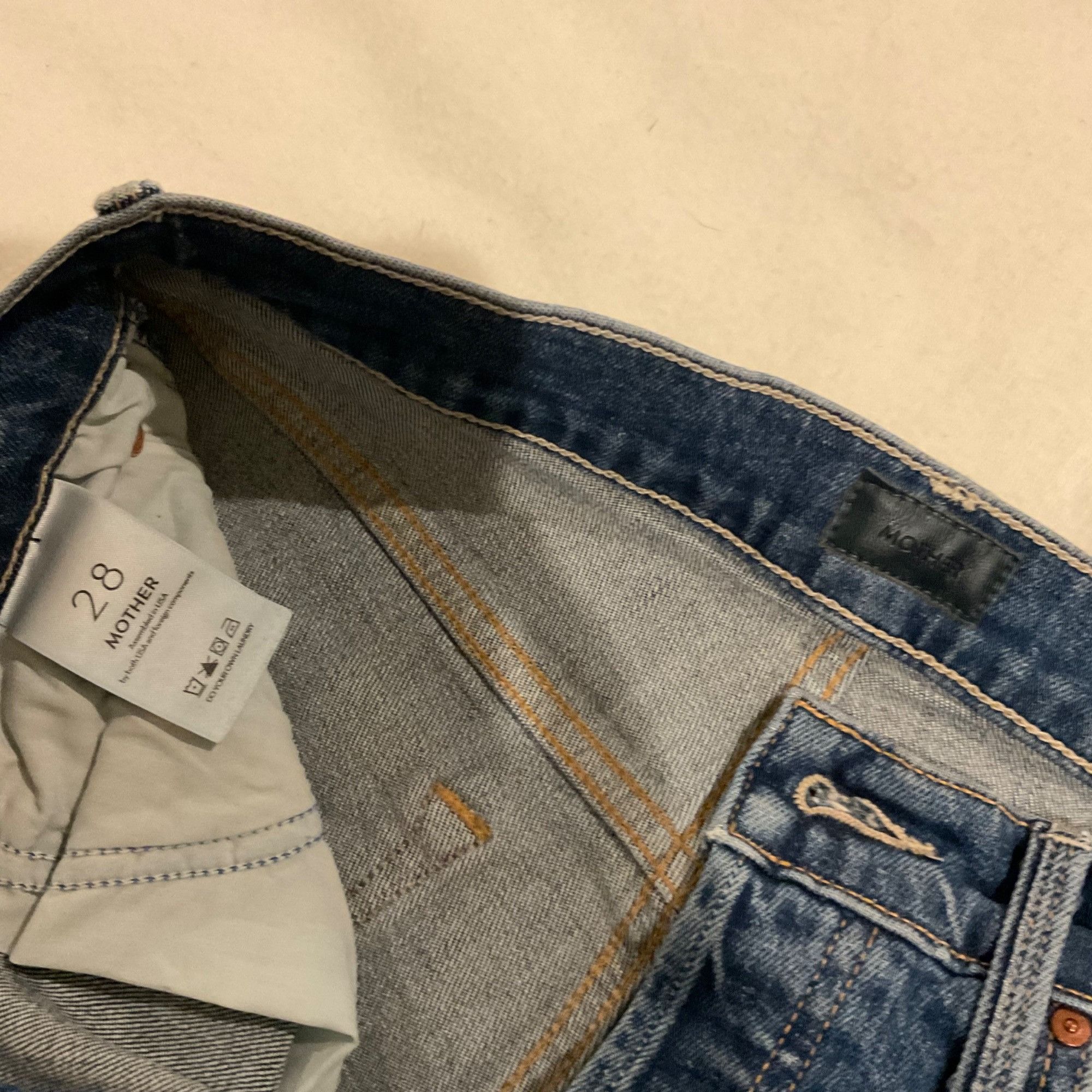 MOTHER NWT MOTHER DENIM The Tomcat Ankle Fray high rise Jeans SZ28 Size 28" / US 6 / IT 42 - 3 Thumbnail
