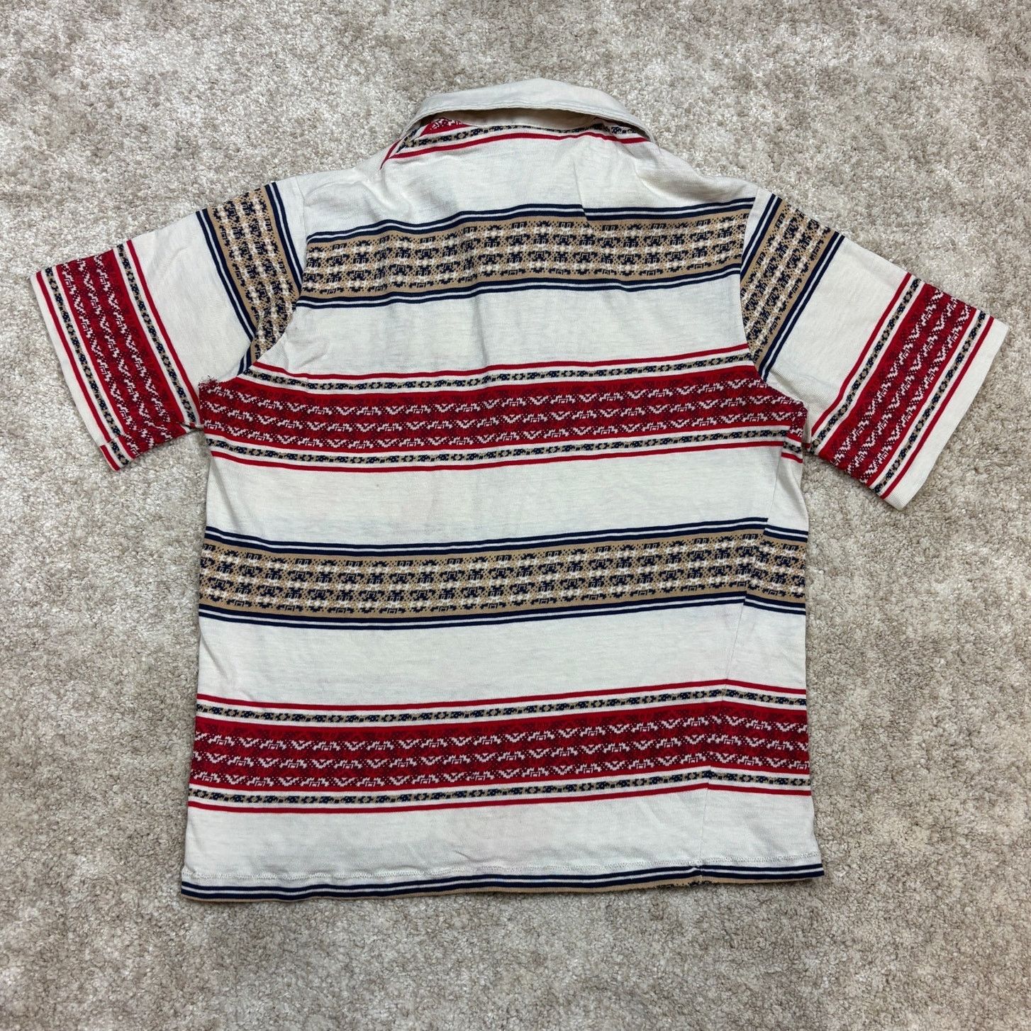 Hang Ten × Vintage Vintage 70s Hang Ten Hippie Striped Polo Shirt Men's Medium Size US M / EU 48-50 / 2 - 3 Thumbnail