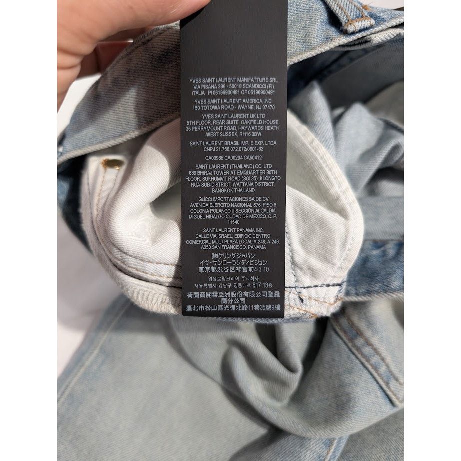 Saint Laurent Paris o1rshd1 Skinny 5 Pockets Low Pants in Light Fall Blue Size US 28 / EU 44 - 18 Thumbnail