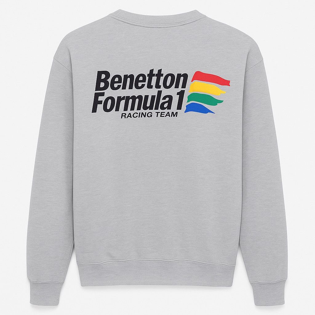 Benetton Vintage Benetton Formula 1 Racing Team Grey Sweatshirt Size US L / EU 52-54 / 3 - 1 Thumbnail