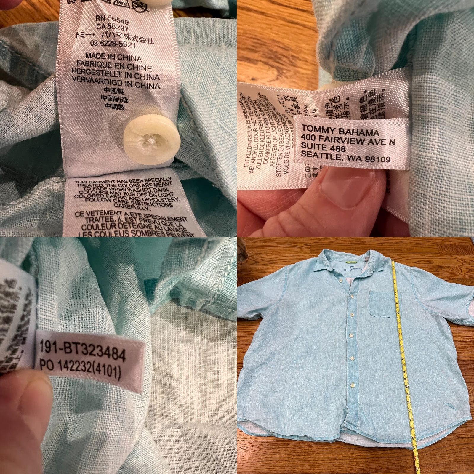 Tommy Bahama Tommy Bahama Shirt 1XLB Short Sleeve 100% Linen Summer Relaxed Casual Size US XL / EU 56 / 4 - 8 Thumbnail