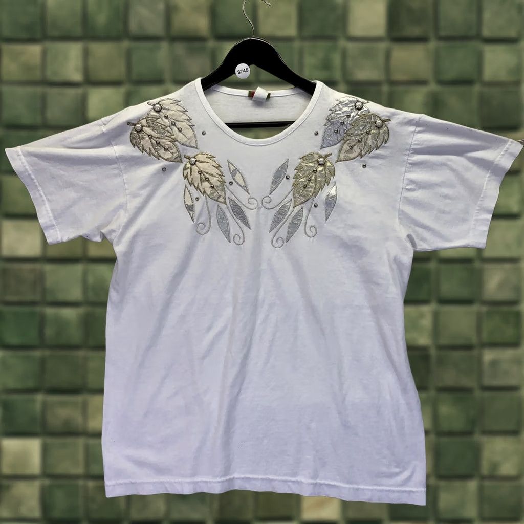 Vintage VINTAGE Cactus California T-Shirt Womens Distressed Leaf Embellished Large USA Made-8745 Size L / US 10 / IT 46 - 1 Thumbnail
