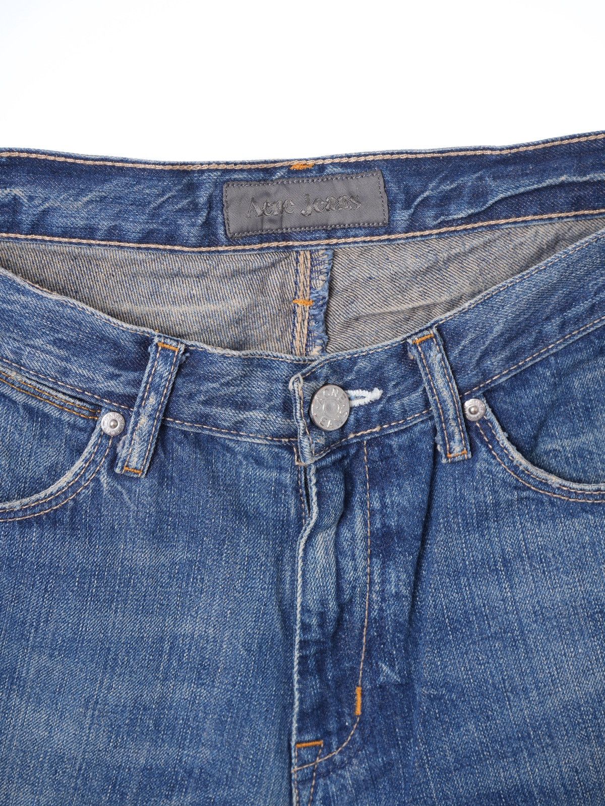 Acne Studios Acne Studios Max Lost Found Navy Straight Fit Jeans Vintage Size US 34 / EU 50 - 4 Thumbnail