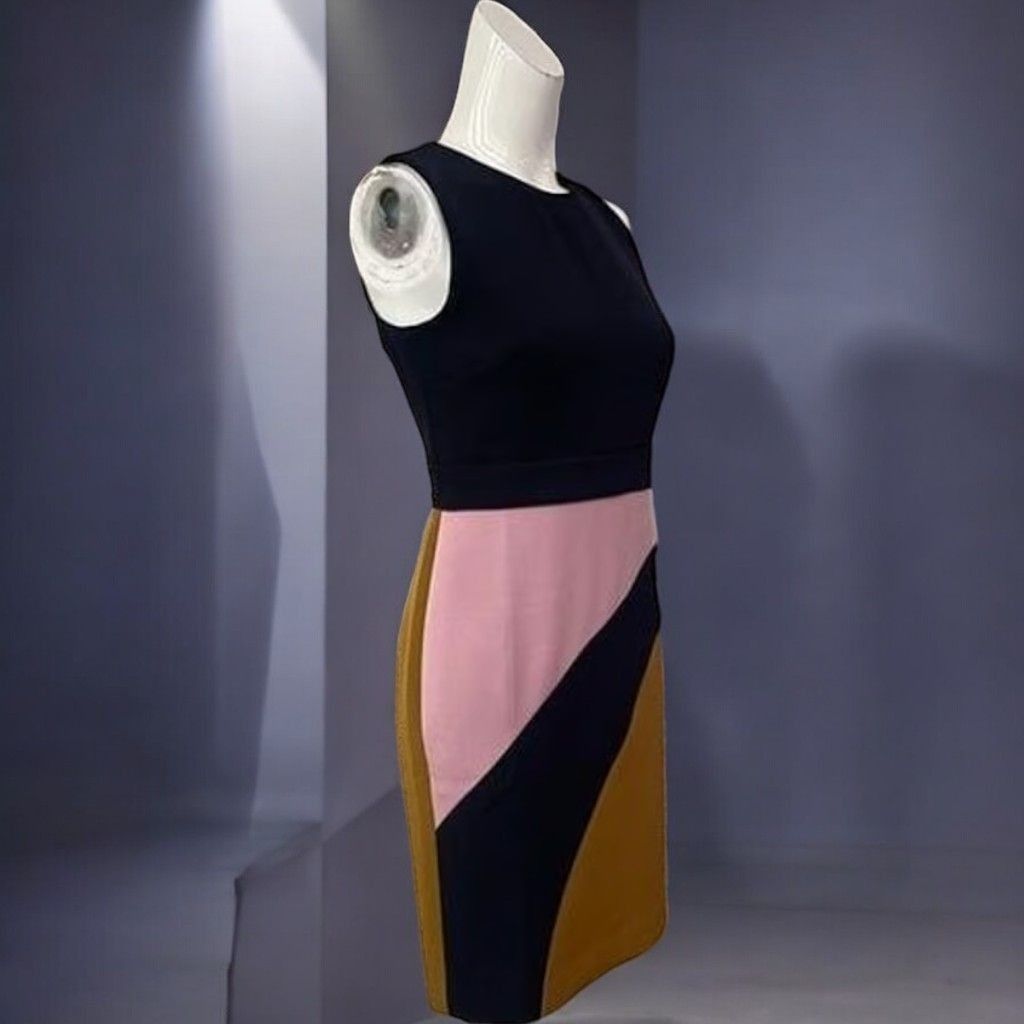 Ann Taylor Ann Taylor Midnight Navy Color Block Sleeveless Sheath 0 Size XS / US 0-2 / IT 36-38 - 8 Thumbnail